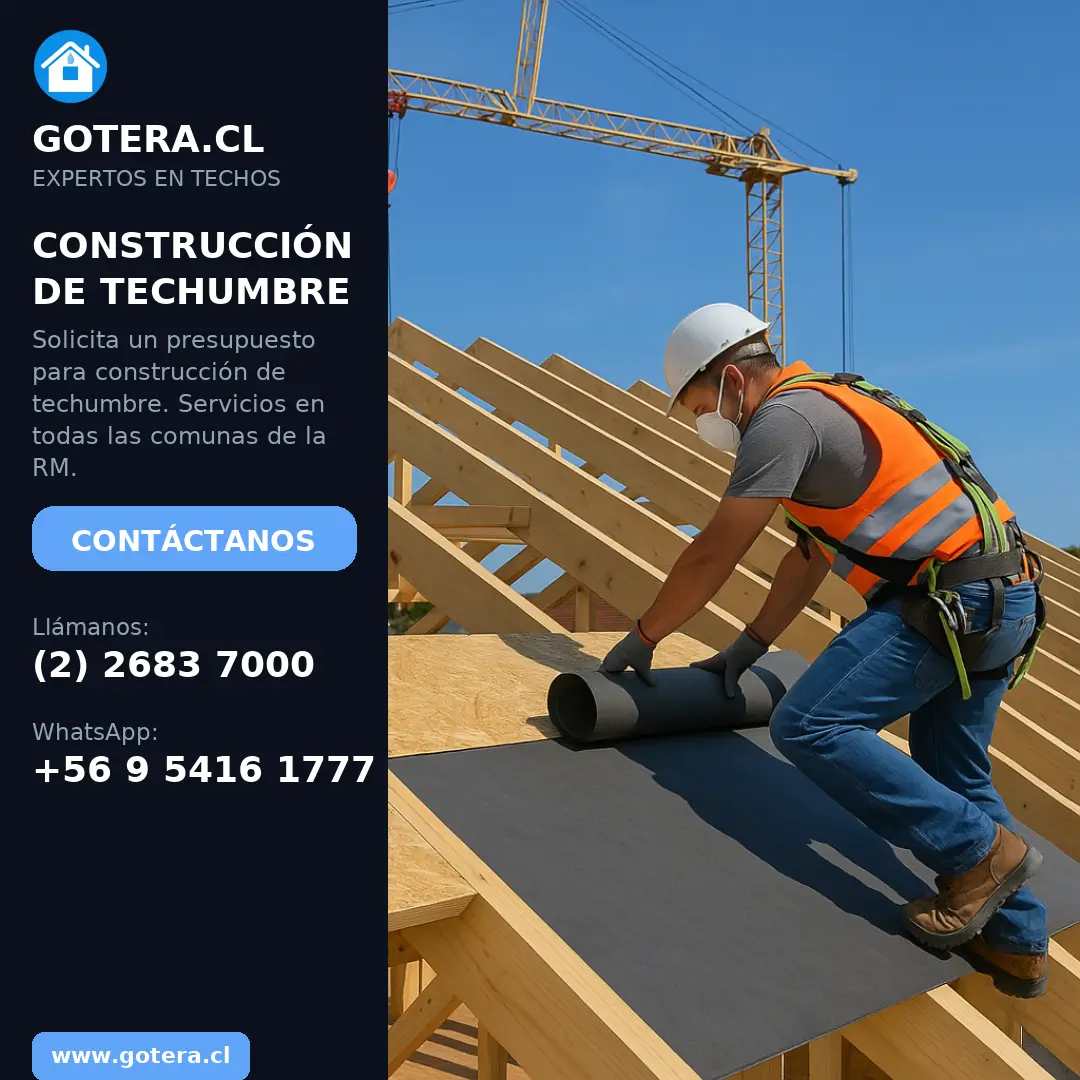 Detalle de una techumbre residencial